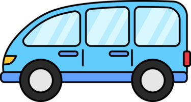 carino viaggio auto illustrazione png