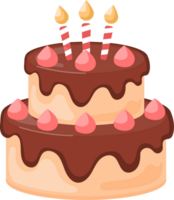 compleanno torta con candele illustrazione png