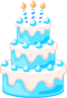 anniversaire gâteau avec bougies illustration png