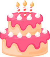 Geburtstag Kuchen mit Kerzen Illustration png