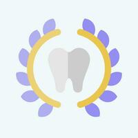 Icon Braces. related to Dental symbol. flat style. simple design editable. simple illustration vector