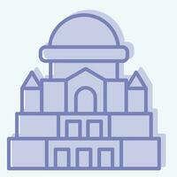 Icon Montjuic. related to Spain symbol. two tone style. simple design editable. simple illustration vector