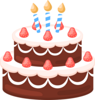 Geburtstag Kuchen mit Kerzen Illustration png