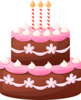 pastel de cumpleaños con velas png