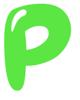 Cute Alphabet Letter P png