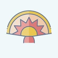 Icon Handheld Fan. related to Spain symbol. doodle style. simple design editable. simple illustration vector