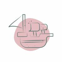 icono Español barco. relacionado a España símbolo. color Mancha estilo. sencillo diseño editable. sencillo ilustración vector