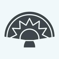 Icon Handheld Fan. related to Spain symbol. glyph style. simple design editable. simple illustration vector