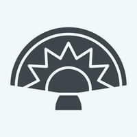 Icon Handheld Fan. related to Spain symbol. glyph style. simple design editable. simple illustration vector