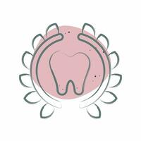 Icon Braces. related to Dental symbol. Color Spot Style. simple design editable. simple illustration vector