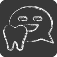 Icon Forum. related to Dental symbol. chalk Style. simple design editable. simple illustration vector