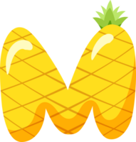 Pineapple Alphabet Letter M png
