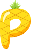 Pineapple Alphabet Letter P png