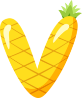 Pineapple Alphabet Letter V png