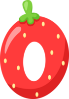 Strawberry Alphabet Letter O png