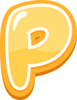 Cute Alphabet Letter P png