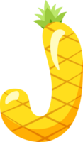 Pineapple Alphabet Letter J png