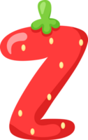 Strawberry Alphabet Letter Z png