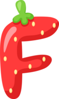 fresa alfabeto letra F png