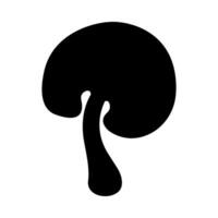 Mushrooms Silhouette Illustration On Isolated Background vector