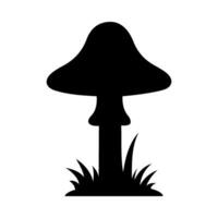 Mushrooms Silhouette Illustration On Isolated Background vector