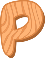 Wooden Alphabet Letter P png