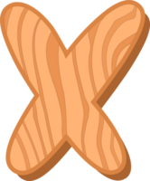 Wooden Alphabet Letter X png