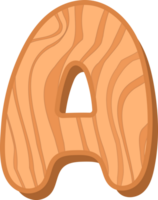 houten alfabet brief een png