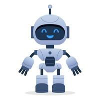 Robot, chatbot neural network, AI servers and robots technology. Set of cute robot ai character. vector