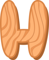 Wooden Alphabet Letter H png