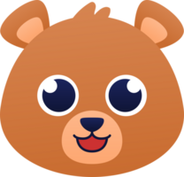 Urso animal cabeça png