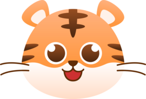 tigre animale testa png