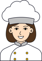 illustration de portrait de chef png