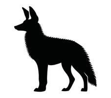 Aardwolf. Vector image. White background.