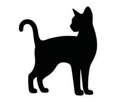 Abyssinian cat silhouette icon. Vector image.