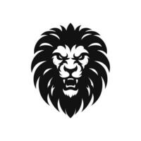 Vector Illustration Angry Lion Silhouette Mascot Logo Icon Symbol