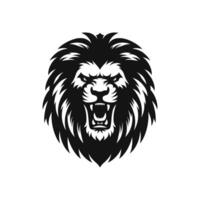 Fierce Lion Logo Silhouetted Angry Mascot in Vector Illustration