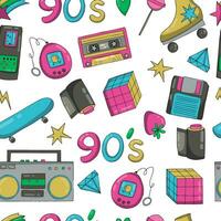 de moda 80s-90s estilo sin costura modelo vector