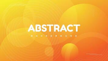 abstract orange background with circle shapes vector