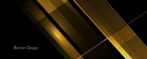 patrón geométrico abstracto oro elegante banner moderno vector