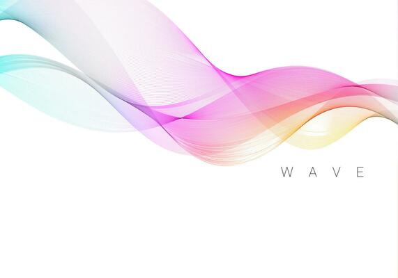 Colorful wave design modern background