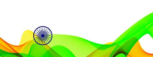 Abstract tricolor indian flag background illustration vector