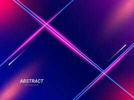 Abstract geometric neon lines illustration banner pattern background vector