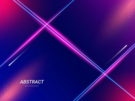 Abstract geometric neon lines illustration banner pattern background