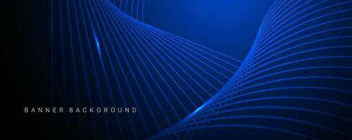 Abstract circular geometric element vector banner template