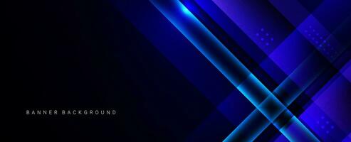 Abstract geometric modern stylish smooth dark banner background vector