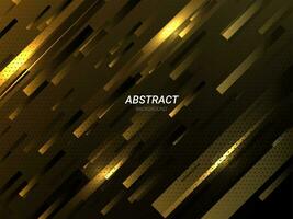 Abstract geometric gold elegant dynamic shape modern pattern background vector