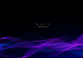 Abstract stylish smooth dynamic wave background vector