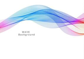 Colorful dynamic wave design stylish background vector