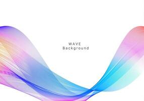 Colorful wave design modern background vector